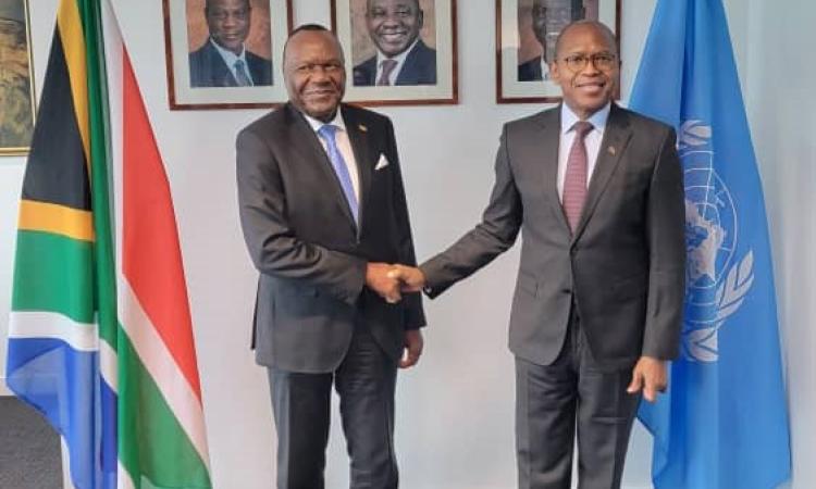 Amb. Nkosi meets with PR, Amb. Tibaleka
